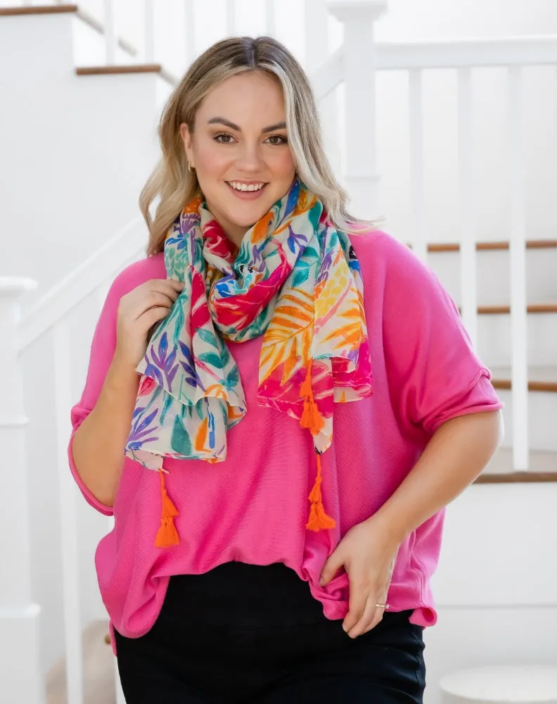 Print Scarf - Neon Floral sold by Freez product image thumbnail 5