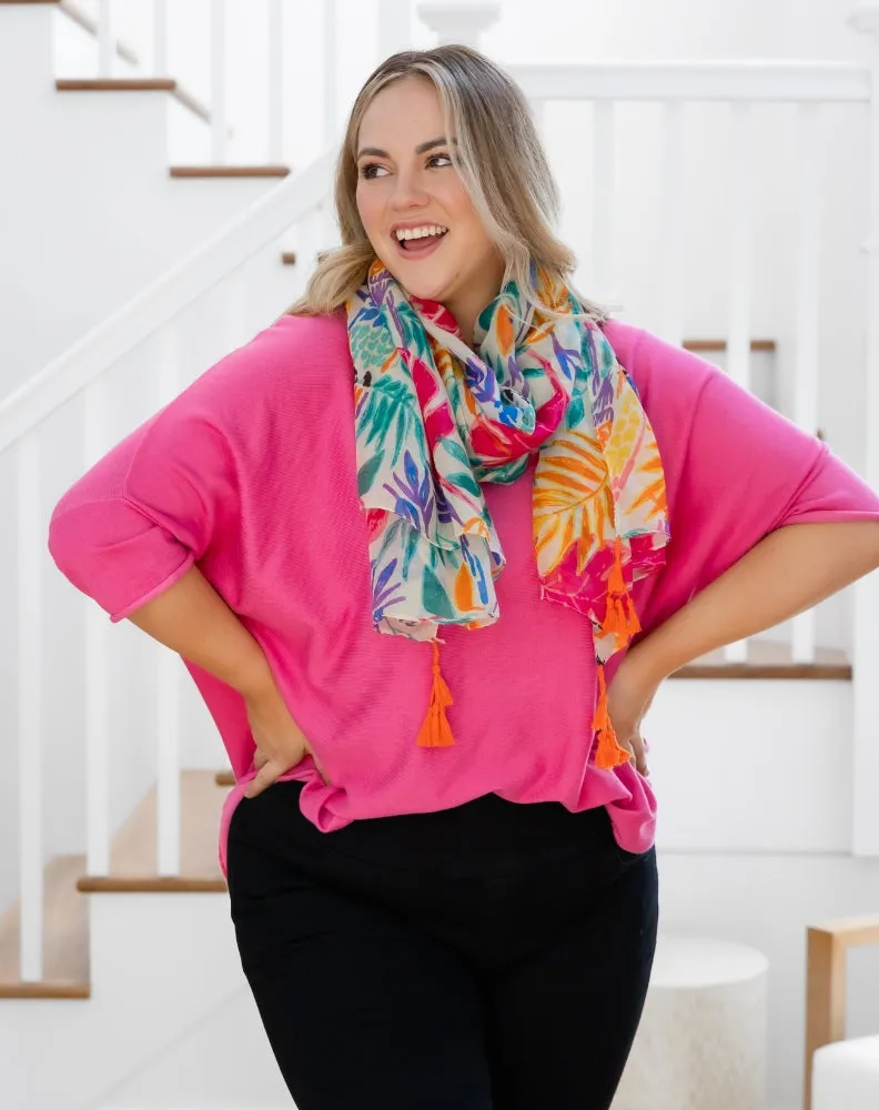 Print Scarf - Neon Floral sold by Freez product image thumbnail 3