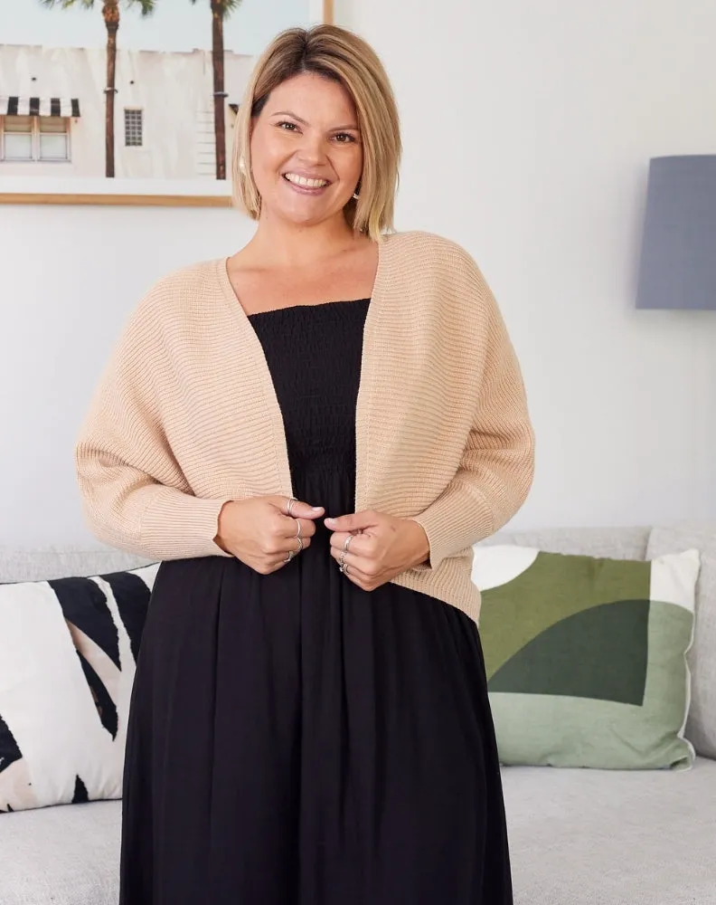 Knit Shrug - Beige sold by Freez