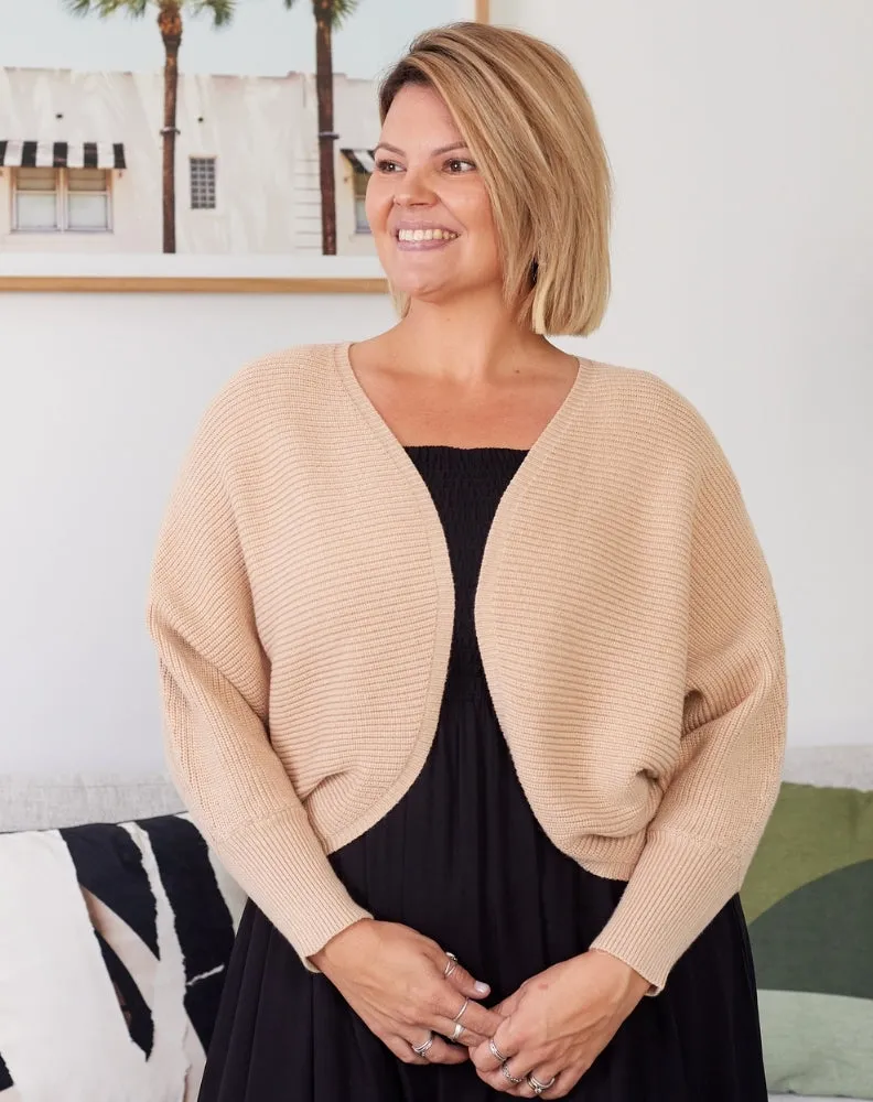 Knit Shrug - Beige sold by Freez product image thumbnail 5