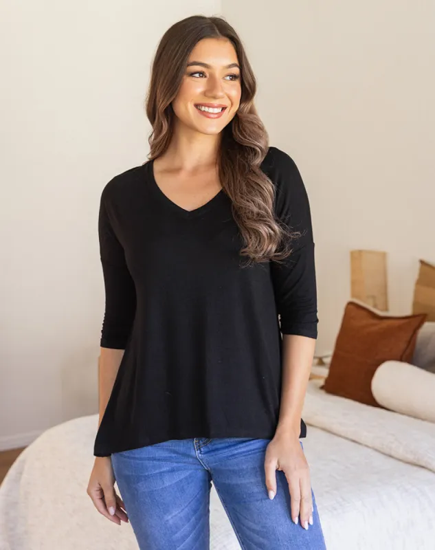 Autumn Tee -Black sold by Freez