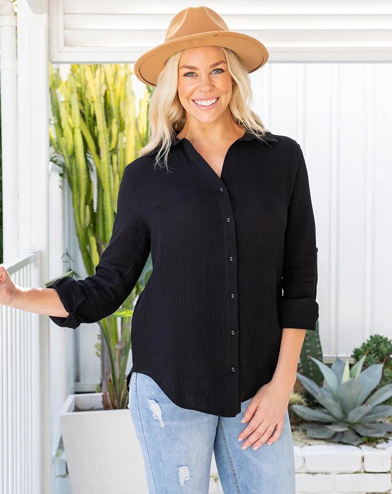 Cotton Shirt - Black sold by Freez product image thumbnail 5