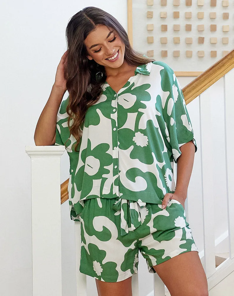 Mia Shirt - Green/Floral sold by Freez product image thumbnail 2