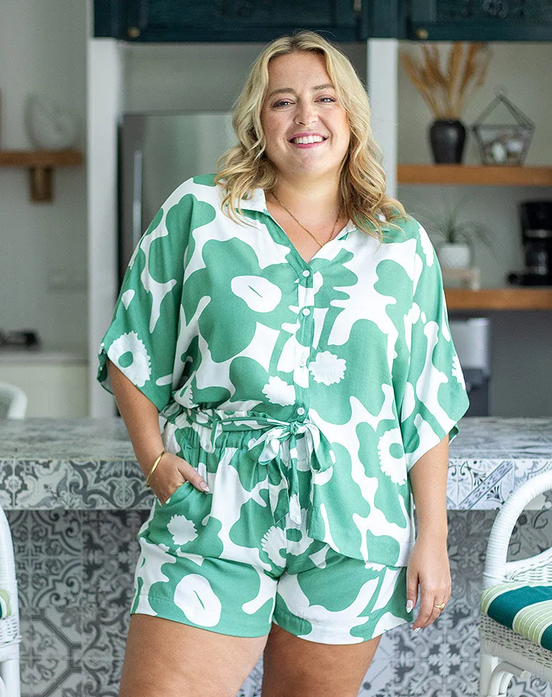 Mia Shirt - Green/Floral sold by Freez product image thumbnail 4