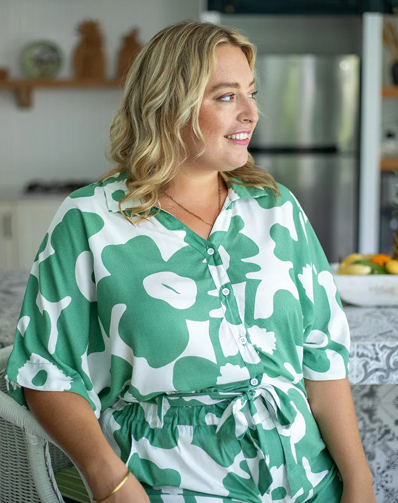 Mia Shirt - Green/Floral sold by Freez product image thumbnail 3