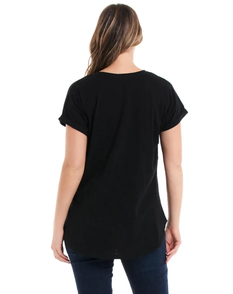Hailey Short Sleeve Tee - Black sold by Freez product image thumbnail 4