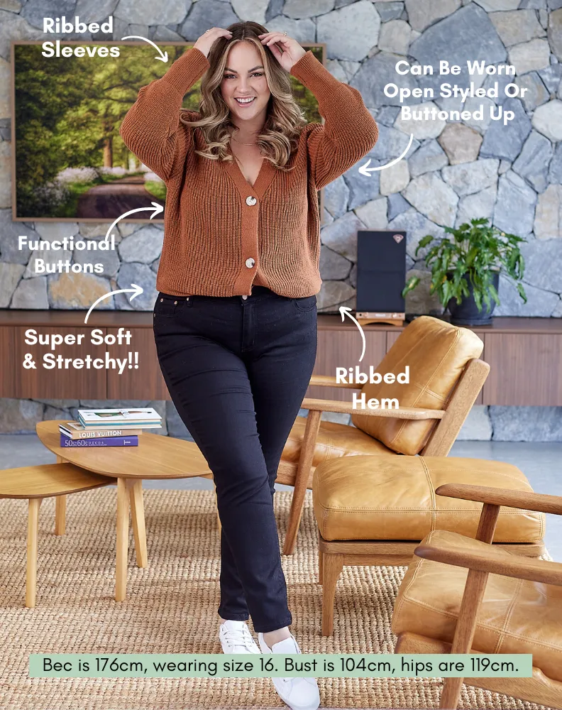 Kayla Cardi - Tan sold by Freez product image thumbnail 2