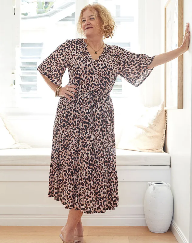 Kitty Dress - Leopard sold by Freez