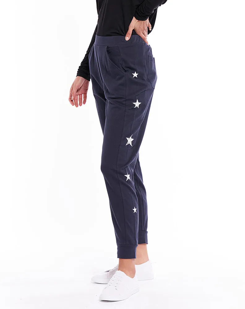 Lindsay Jogger - Navy Star sold by Freez