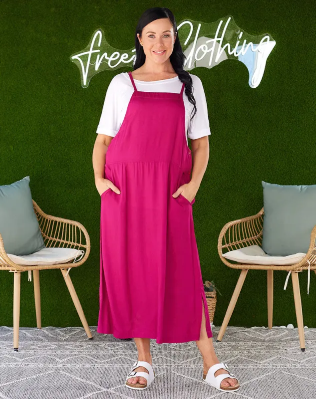Apron Dress - Magenta sold by Freez
