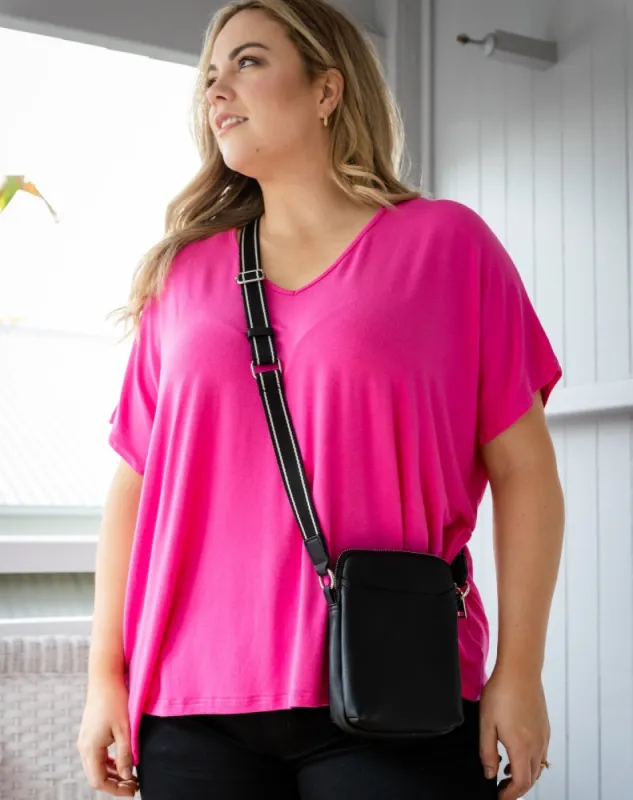 Petal Pouch Bag - Black sold by Freez