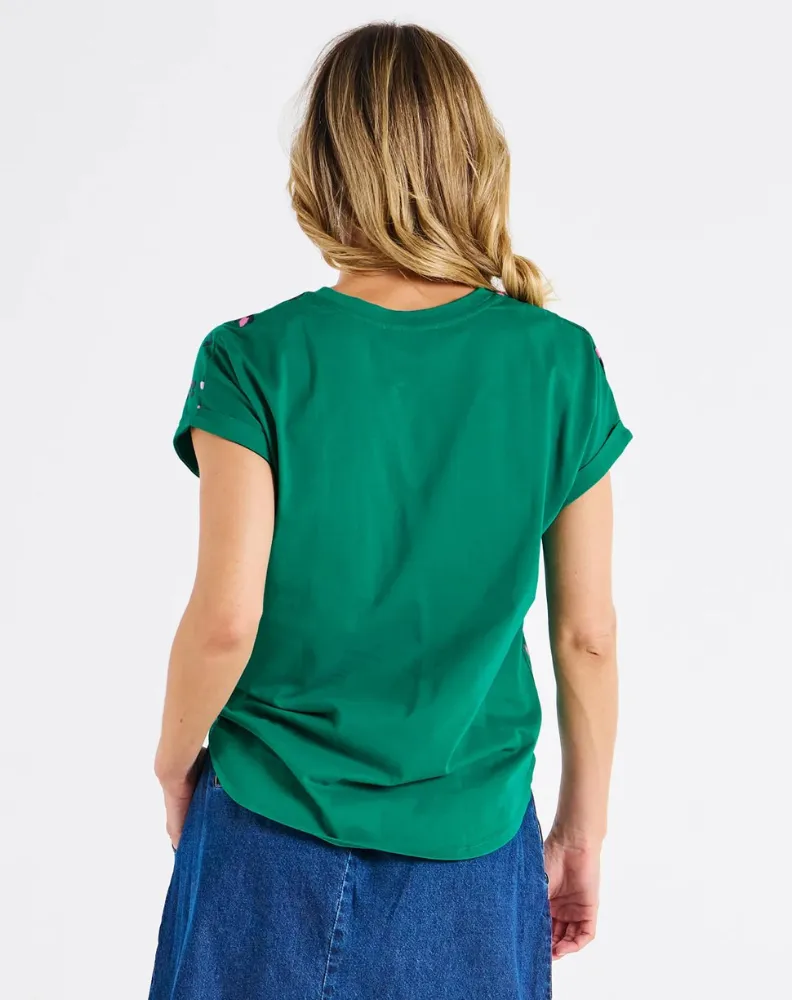 Hailey Short Sleeve Tee - Green Animal sold by Freez product image thumbnail 4