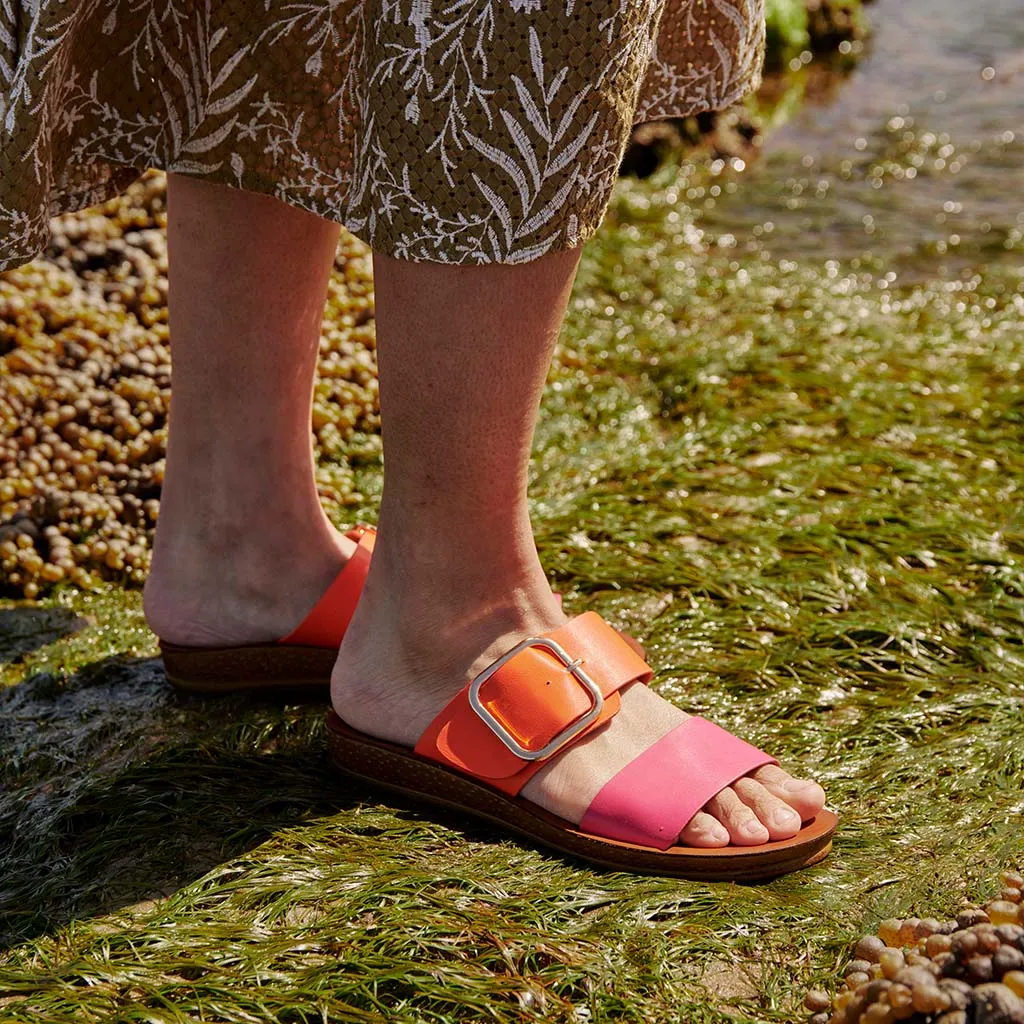 Doti Slip-on Sandals - Pink/Orange sold by Freez
