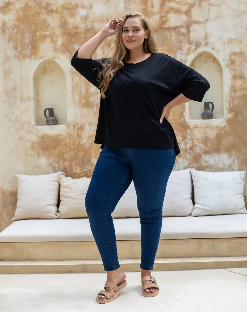 Classic Cotton Oversized Tee - Black sold by Freez product image thumbnail 2