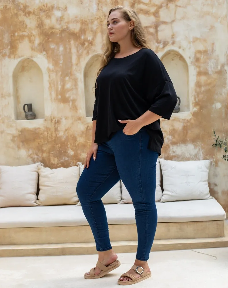 Classic Cotton Oversized Tee - Black sold by Freez product image thumbnail 4