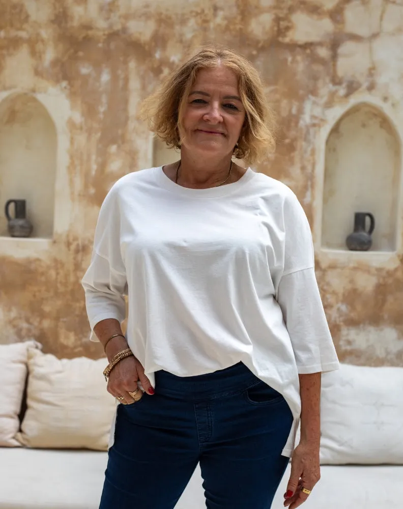 Classic Cotton Oversized Tee - White sold by Freez product image thumbnail 2