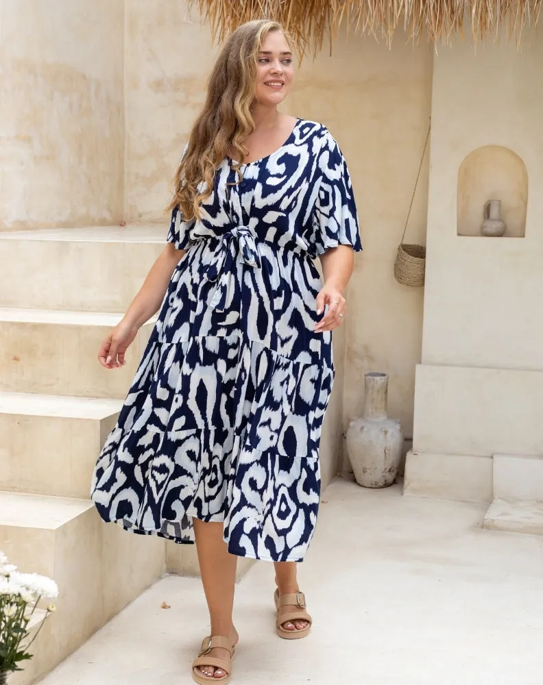 Cindy Dress - Indigo Reef sold by Freez product image thumbnail 5