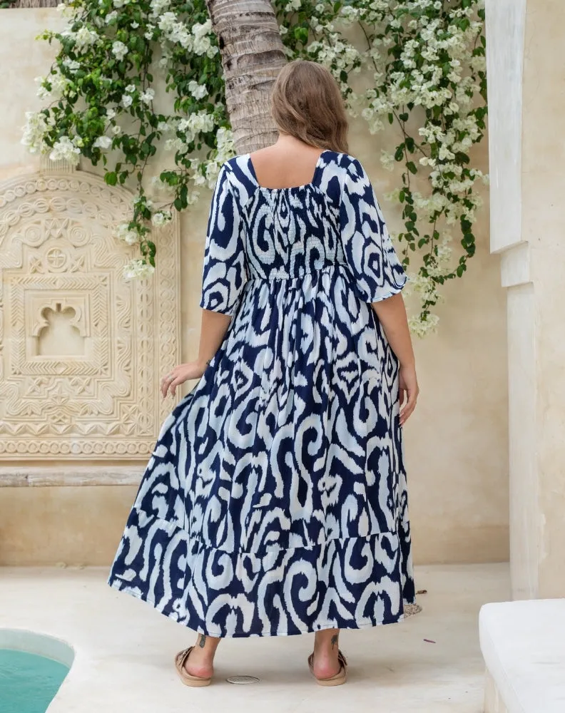 Kalani Dress - Indigo Reef sold by Freez product image thumbnail 4