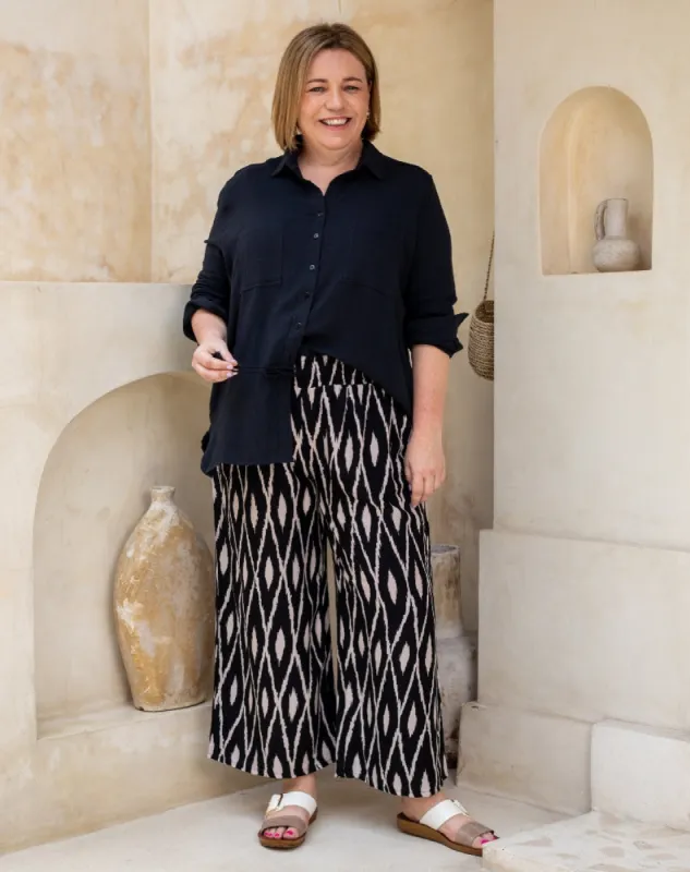 Sicily Pant - Midnight Diamond sold by Freez