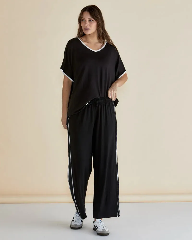 Evelyn Wide Leg Jogger - Black sold by Freez product image thumbnail 2