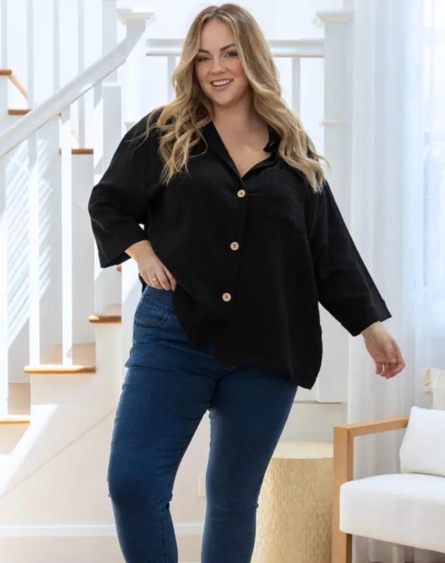 Billie Shirt - Black sold by Freez