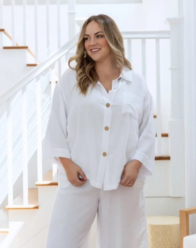 Billie Shirt - White sold by Freez