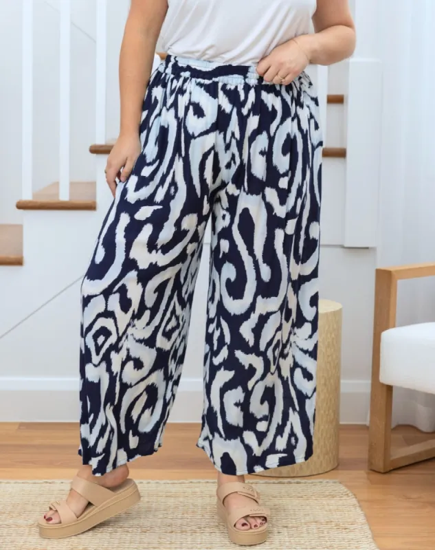 Morgan Pants - Indigo Reef sold by Freez