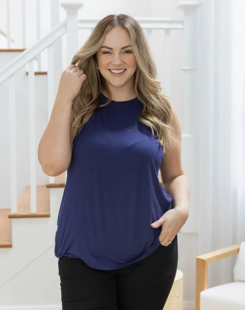 Taylor Tank - Navy sold by Freez