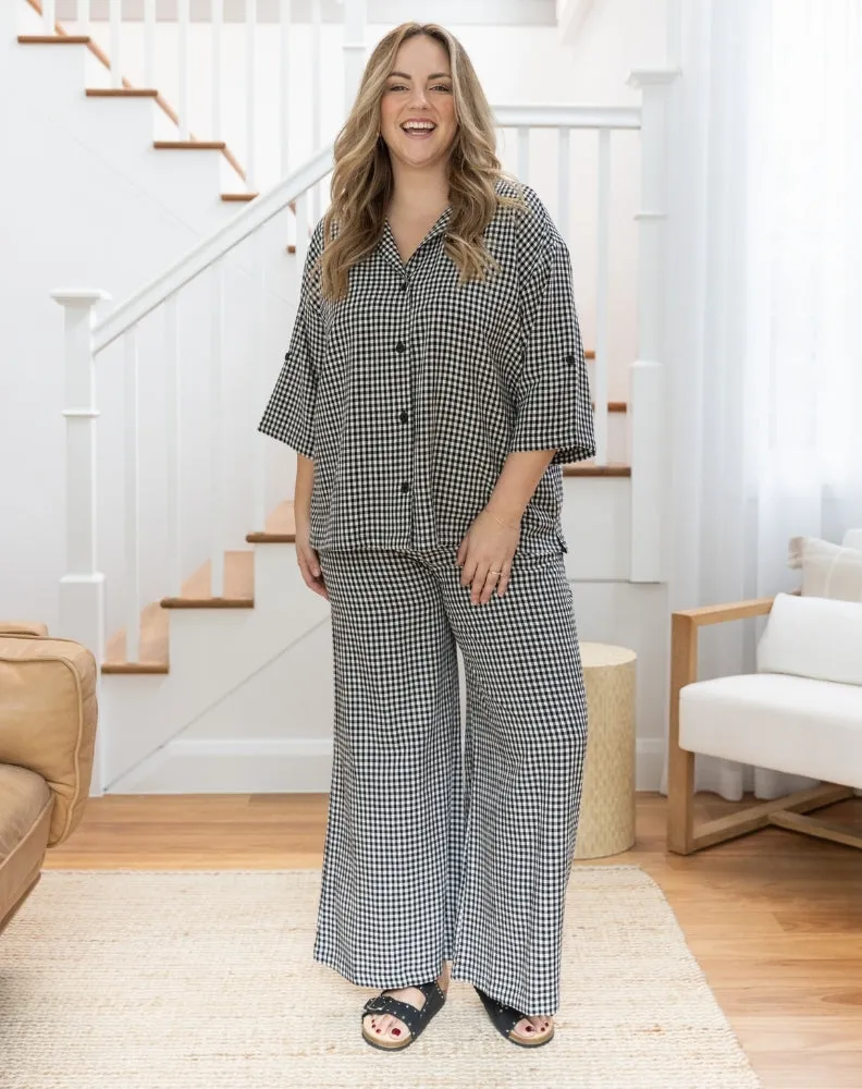 Lexie Pants - Black Gingham sold by Freez product image thumbnail 3