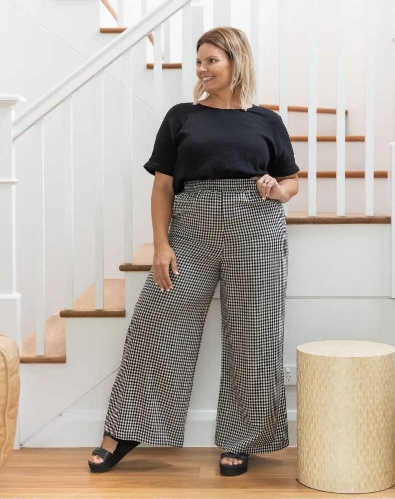 Lexie Pants - Black Gingham sold by Freez product image thumbnail 2