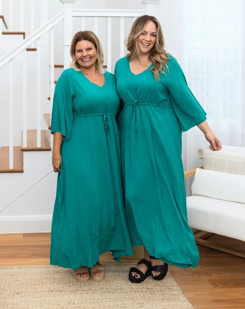 Zoe Dress - Emerald sold by Freez