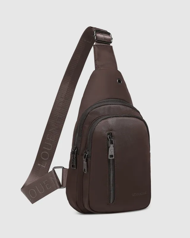 Boyd Nylon Sling Bag - Chocolate sold by Freez