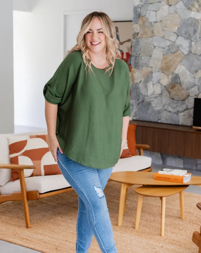 Batwing Knit - Khaki sold by Freez product image thumbnail 3