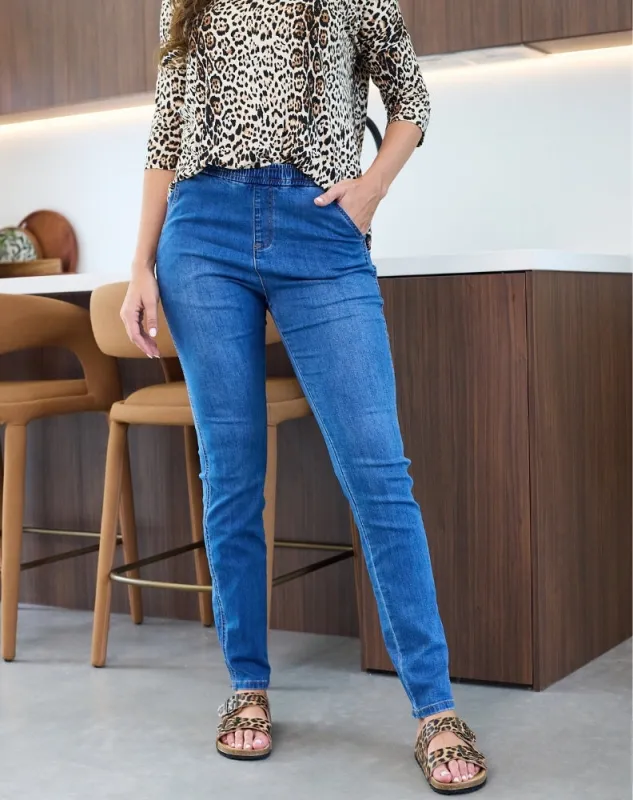 Melissa Stretch Denim Jogger sold by Freez