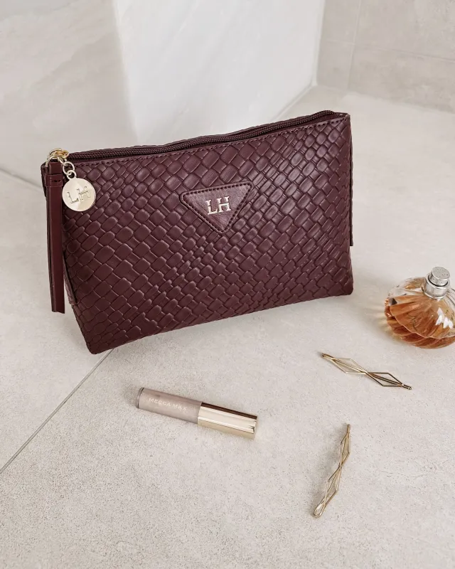 Carlo Make Up Bag - Burgundy sold by Freez