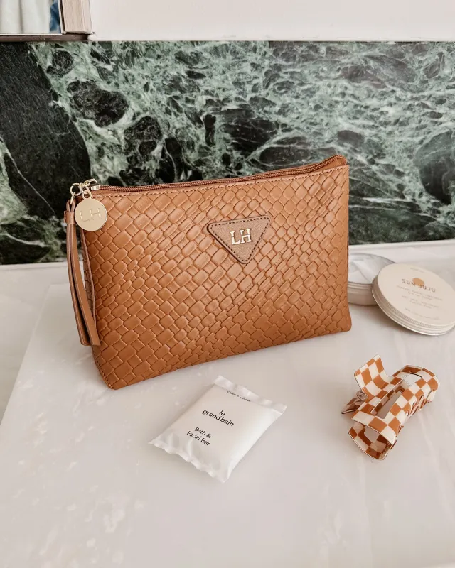 Carlo Make Up Bag - Caramel sold by Freez