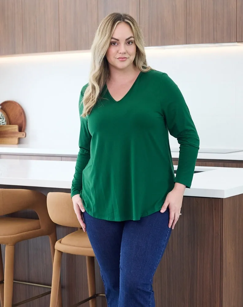 Laney V Neck Tee - Forest sold by Freez product image thumbnail 2