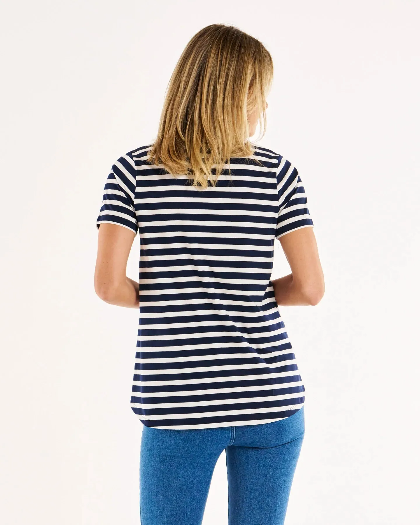 Luella Tee - Navy Stripe sold by Freez product image thumbnail 4