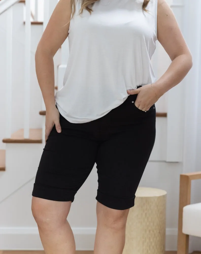 Ash Stretch Denim Short - Black sold by Freez product image thumbnail 3