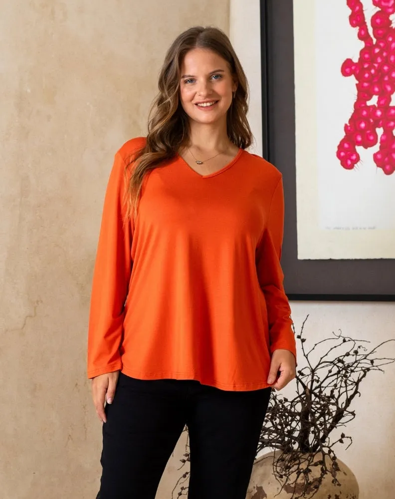 Laney V Neck Tee - Citrus sold by Freez