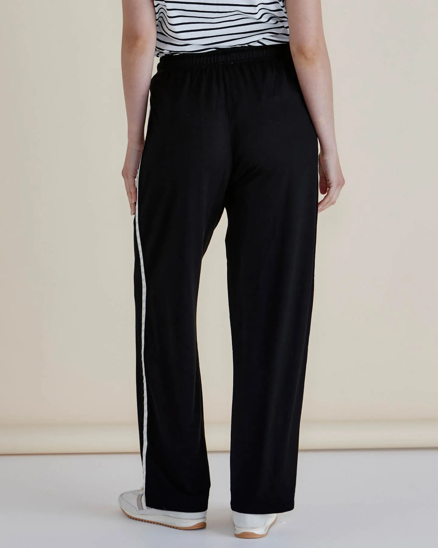 Evelyn Wide Leg Jogger - Black Trim sold by Freez product image thumbnail 4
