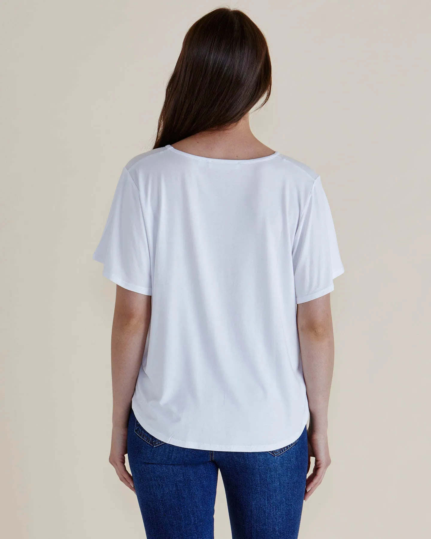 Everleigh Bamboo Tee - White sold by Freez product image thumbnail 4