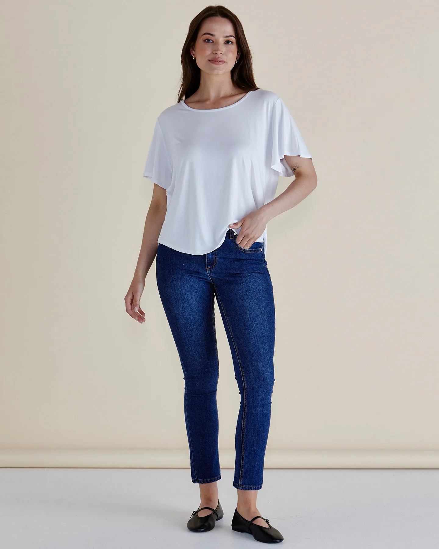 Everleigh Bamboo Tee - White sold by Freez product image thumbnail 2