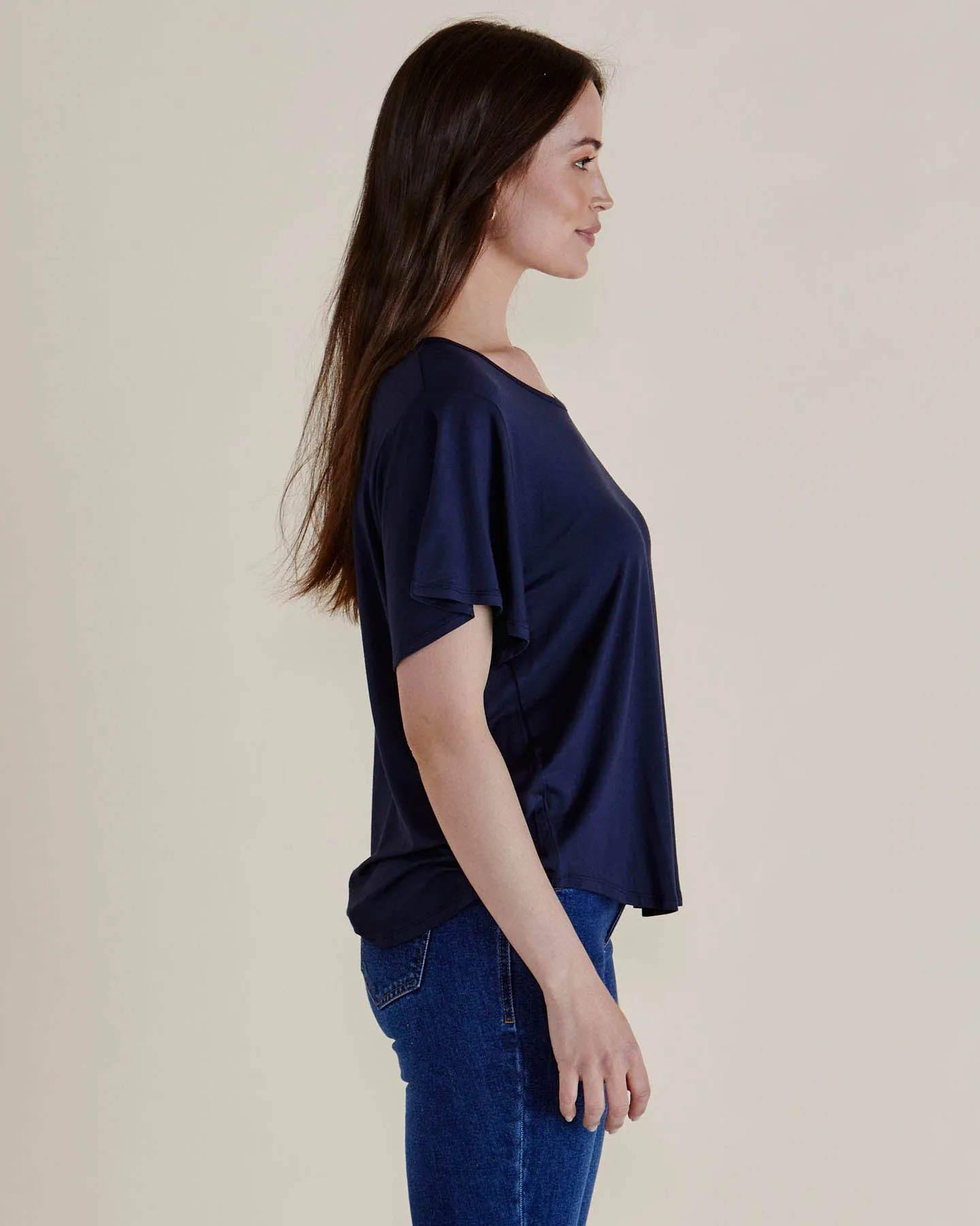 Everleigh Bamboo Tee - Navy sold by Freez product image thumbnail 3
