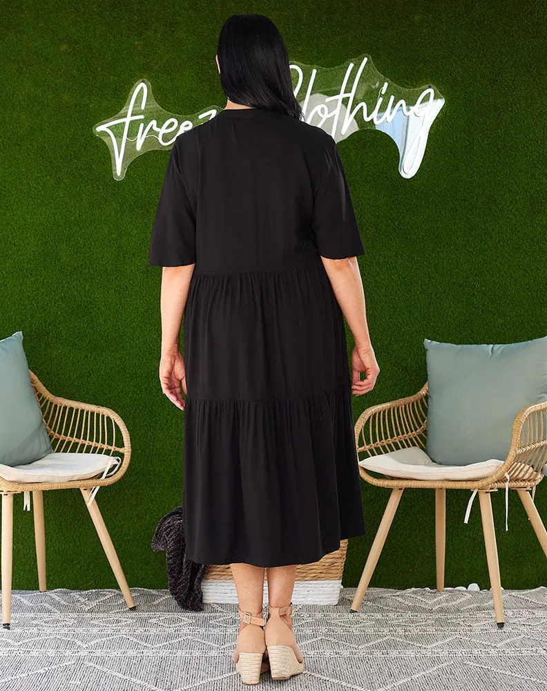 Fresia Dress - Black sold by Freez product image thumbnail 4