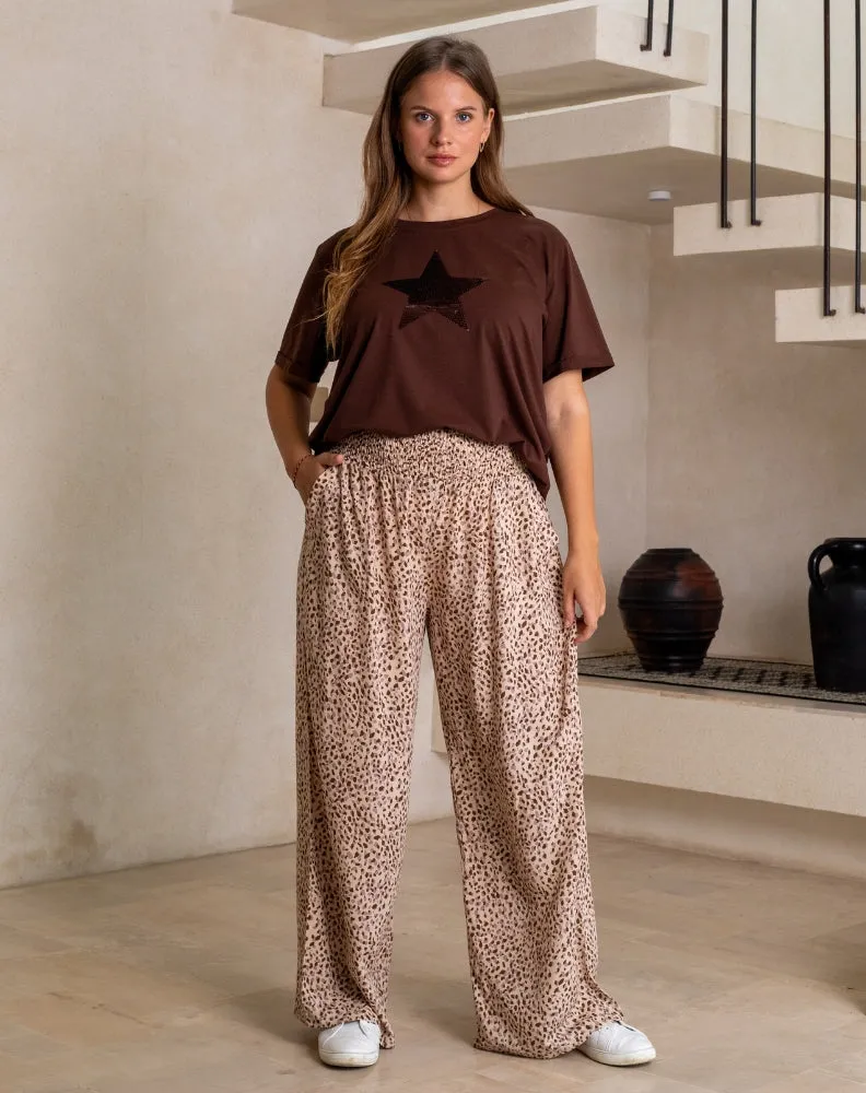Star Sequin Tee - Chocolate sold by Freez product image thumbnail 5