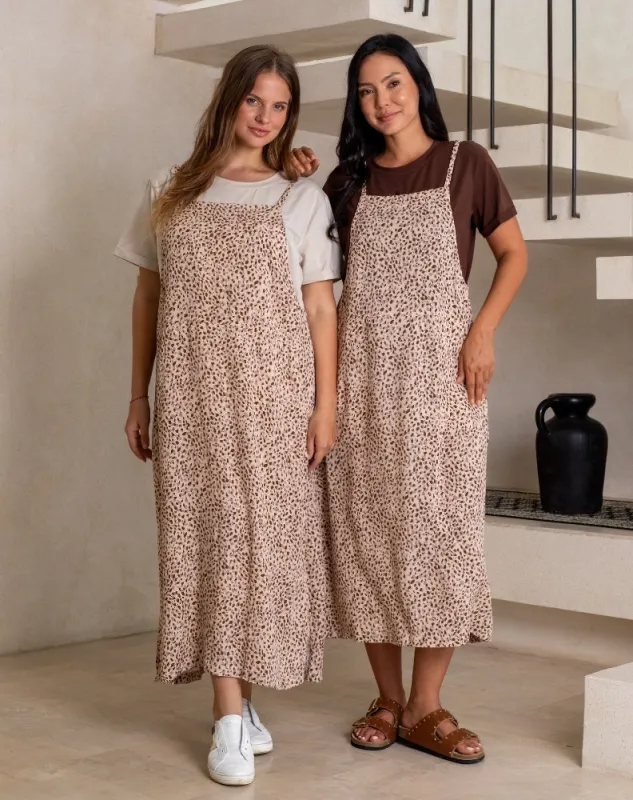 Apron Dress - Beige Pebble sold by Freez