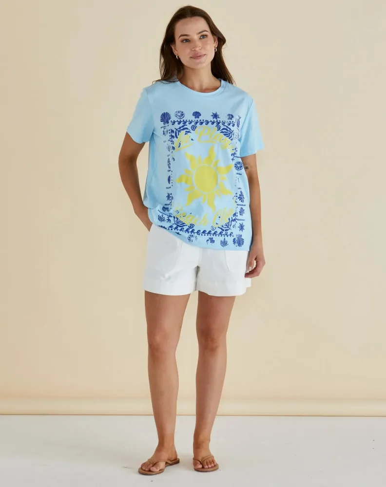 Ellia Crew Tee - La Plage Print sold by Freez product image thumbnail 2