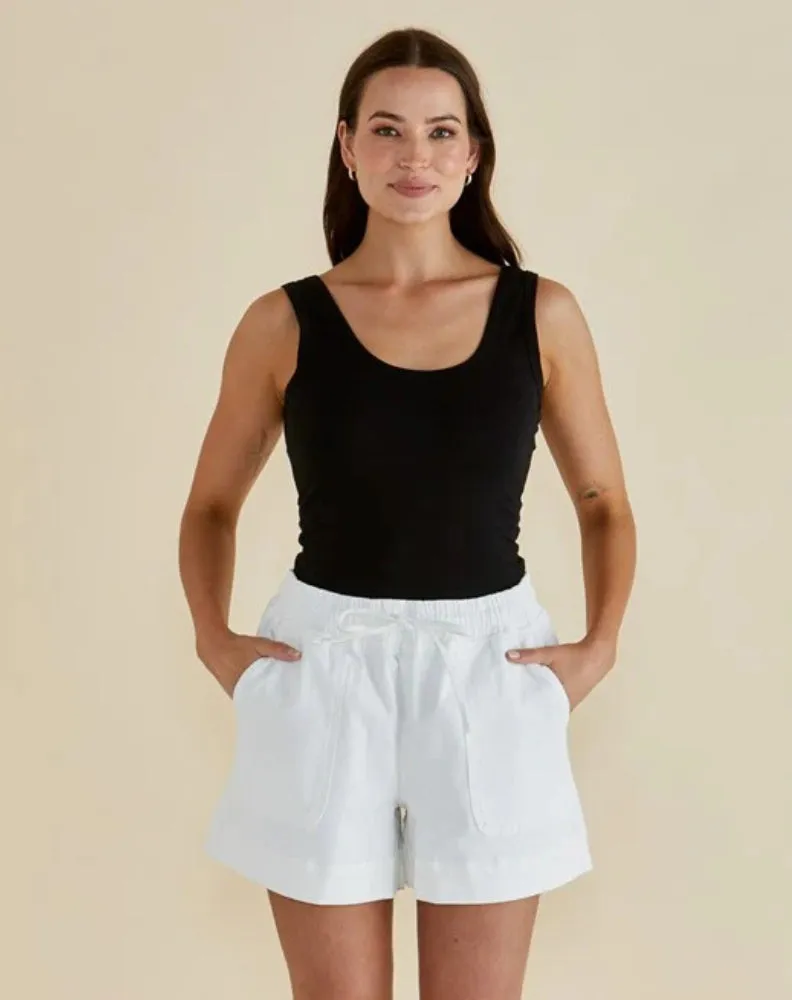 Relax Denim Shorts - White sold by Freez product image thumbnail 3