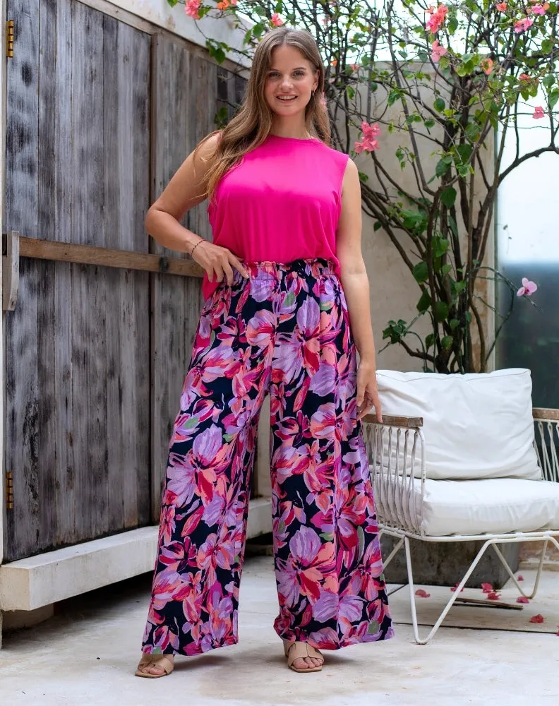 Paige Pants - Lilac Floral sold by Freez